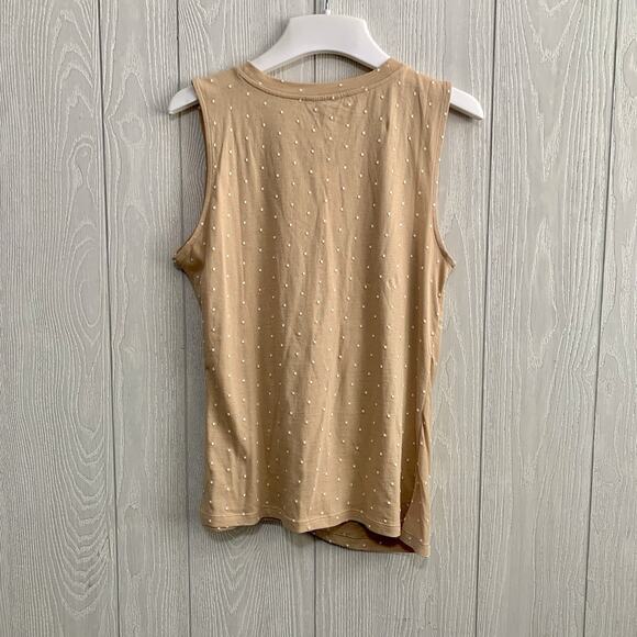 Ann Taylor Tan Polka Dot Sleeveless Top Small NWT - Picture 5 of 5